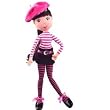 Gia Goes to France Travel Charmers 16" Soft Plush Doll by Karito Kids with Free Souvenir Travel Charm