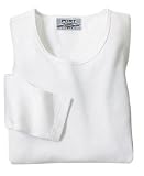 NEW Port Authority - Ladies Long Sleeve Scoop Neck T-Shirt White-M