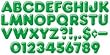READY LETTERS 2INCH 3-D GREEN
