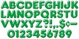 READY LETTERS 2INCH 3-D GREEN