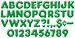 READY LETTERS 2INCH 3-D GREEN