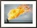 Oil well fire Framed Art Poster Print by W. E. Garrett, 29x21