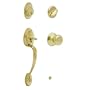 Schlage F360 PLY 505 PLY 605 Plymouth Single Cylinder Handleset with Plymouth Knob Interior, Lifetim
