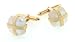 18kt yellow gold and mother of pearl cufflinks