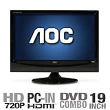 AOC LC19W060C 19-Inch LCD HDTV/DVD Combo, Glossy