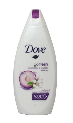 Dove Body Wash, Go Fresh, Rebalance, Plum and Sakura Blossom 500 ML (16.9 Oz) Pack of 3
