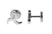 Stainless Steel Cyclone Stud Earrings - 10mm - 14G - Sold as a Pair
