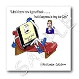 Londons Times Health and Vanity Trends Cartoons - 8 Tracks In Therapy - Iron on Heat Transfers
