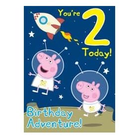 Peppa Pig George 2 Birthday Card