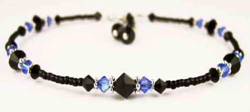 Swarovski Crystal Adjustable Beaded Anklets by Gemstone Gifts Handmade Jewelry
