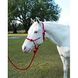 Rope Halter W Lead Avg Red