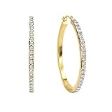 Diamond Fascination 14K Gold Diamond Accent Round Hoop Earrings