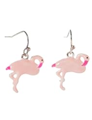 Jewelry: Artisan Owl - Pink Flamingo Enamel Dangle Earrings