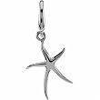 White Gold Starfish Charm