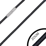 2mm Leather Chain Necklace with Stainless Steel Clasp 19 Length