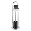 Wenko 18748100 Stand WC-Garnitur Ovalo - Chrom-Kunststoff, � 19 x 67 cm, schwarz