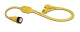 Marinco 167RYN Marine Electrical Shore Power Y Adapter (Double 30-Amp 125-Volt Locking Male to 50-Amp 125/250-Volt Locking Female with Sealing Collar System, Yellow)