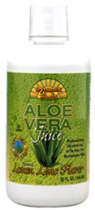 Organic Aloe Vera Juice Lemon-Lime Flavor - 32 oz - case of 6 by Dynamic Health Laboratories