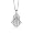 Vintage Style Filigree Sterling Silver Hamsa Pendant, 18 inches