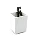 Ornerx Square Shape Pencil Holder Desk Organizer White