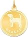 beagle21 - 14K Gold Beagle Disc Charm
