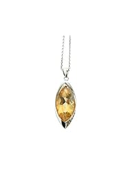 O&G Australia Natural Citrine & Yellow Sapphire (3.93cts), 925 Sterling Silver Pendant
