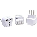 Ceptics Grounded Universal Plug Adapter for Switzerland (Type J) - 3 Pack
