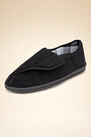 Freshfeet Suedette Riptape Slippers with Silver Technology