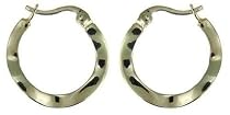 Ladies' Fancy Hoop Earrings, Silver, Model B10/011-24445