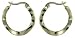 Silver Ladies Fancy 17mm Hoop Earrings