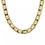 Big Mens Yellow Gold Gucci Necklace Solid Yellow Gold