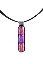Pendant - XP-67 - Genuine Handmade Dichroic Glass ~ .925 Sterling Silver