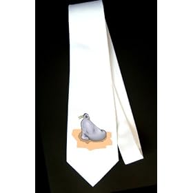 Party Decoration Necktie with walrus, seal