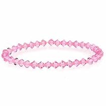 Breast Cancer Awareness Pink Genuine Swarovski Crystal Bracelet