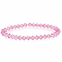 Breast Cancer Awareness Pink Genuine Swarovski Crystal Bracelet