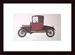 Art Poster Wood Framed Print - Ford 1911 Model T - Artist: unknown- Poster Size: 8 X 13