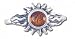 Solid Sterling Silver Amber Sun Ring