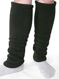 Medium Black Polartec Fleece Leg Warmers