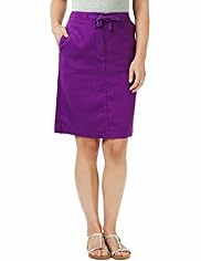 Pure Linen Knee Length Skirt
