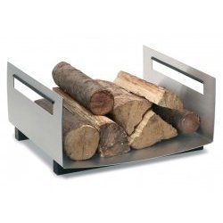 Rectangle Firewood Holder (Stainless Steel) (8h x 15w x 14d) by Blomus
