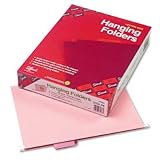 Smead Hanging Folder, Letter, 1/5 Cut Tab, Pink, 25 per Box (64066)