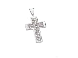 INVISIBLE SET PRINCESS DIAMOND CROSS PENDANT