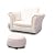 Kids Leather Chairs with Ottoman in White Finish By Coaster