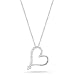 10k White Gold Diamond Journey Heart Pendant (1/4 cttw, I-J Color, I2-I3 Clarity), 18