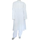 Mens Clothing Embroidered Pajama Tops Long Sleeve Cotton Size 2XL Chest 52 inches