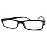 Clear Lens Eyeglasses Thin Rectangular Optical Frame Glasses Spring Hinge