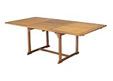  : Tensen PS02T-17B Balau Wood Rectangular Butterfly Leaf Table (102 1/2-Inches)