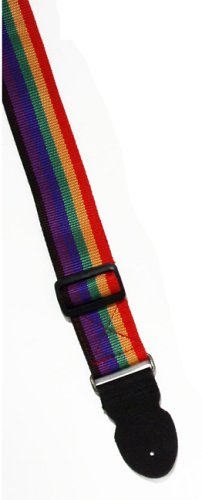 Rockburn Gitarrengurt "Regenbogen" (ca. 5 cm breit, gewebt)