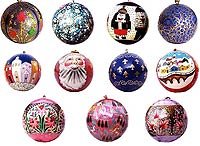 ShalinCraft Gifts for Christmas- Paper Mache Balls Diameter: 4 inches