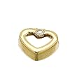 14K Yellow Gold Diamond Heart Pendant Necklace